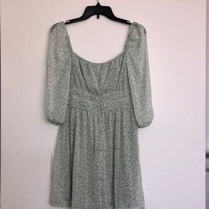 Mint Green Mini Chiffon Dress